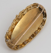 An antique Colonial 18ct gold mounted shell specimen brooch, most likely South Australian origin, circa 1850s, ​​​​​​​5cm wide, 16.3 grams total including shell. - 2
