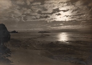 TERRA NOVA EXPEDITION: Original silver gelatin photograph, 16.5 x 11cm, numbered '430' in pencil in Herbert Ponting's hand, known to have been titled by Ponting "Cloud effect on the Sea from Cape Royds".
