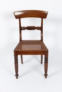 A rare set of four Colonial Australian cedar spade back Trafalgar chairs with scroll carved back splats and cane seats, Sydney origin, circa 1835, 89cm high. - 2