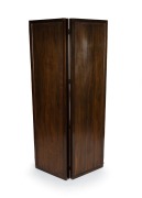 EIRENE MORT (1879-1977) (attributed), antique Australian four-fold screen, timber and embossed leather panels with waratah decoration, circa 1920, 175.5cm high, 194cm wide. - 5