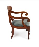 An antique Australian cedar spade back carver chair with drop in seat, serpentine front rail and faceted legs, New South Wales origin, circa 1850, 50cm across the arms - 2