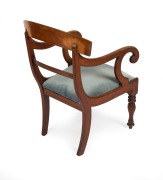 An antique Australian cedar spade back carver chair with drop in seat, serpentine front rail and faceted legs, New South Wales origin, circa 1850, 50cm across the arms - 3
