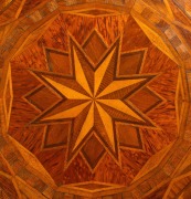 WINKS & HALL (attributed) fine quality New Zealand specimen wood wine table with parquetry starburst top, late 19th century, 78cm high, 51cm diameter - 3