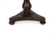 A fine quality Colonial Australian cedar revolving piano seat with lotus carved baluster shaped column, centurion skirt and tri-form base, Tasmanian origin, circa 1840, 52cm high - 3