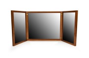 SCHULIM KRIMPER vintage Australian three fold mirror, circa 1960s, 71 x 84cm overall.