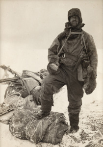 TERRA NOVA EXPEDITION: Original silver gelatin photograph, 11.5 x 16.5cm, numbered '255' in pencil in Herbert Ponting's hand, known to have been titled by Ponting "Mr Griffith Taylor".
