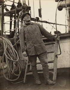 TERRA NOVA EXPEDITION: Original silver gelatin photograph, 9.5 x 11.5cm, numbered 'A191' in pencil in Herbert Ponting's hand, known to have been titled by Ponting "Lieut Wilfrid Bruce".