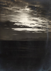 TERRA NOVA EXPEDITION: Original silver gelatin photograph, 11.5 x 16.5cm, numbered '531' in pencil in Herbert Ponting's hand, known to have been titled by Ponting "On the ice, sky effect".