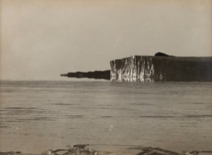TERRA NOVA EXPEDITION: Original silver gelatin photograph, 16.5 x 11.5cm, numbered '249' in pencil in Herbert Ponting's hand, known to have been titled by Ponting "Mirage of Cape Barne & Barne Glacier".