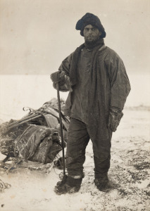 TERRA NOVA EXPEDITION: Original silver gelatin photograph, 11.5 x 16.5cm, numbered '257' in pencil in Herbert Ponting's hand, known to have been titled by Ponting "Mr T Gran".
