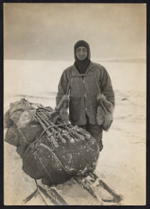 TERRA NOVA EXPEDITION: Original silver gelatin photograph, 11.5 x 16.5cm, numbered '254' in pencil in Herbert Ponting's hand, known to have been titled by Ponting "Lieut Bowers".