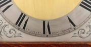 THOMAS GAUNT & Co. of Melbourne, impressive antique English twin train clock in Gothic oak architectural case, late 19th century, bearing brass plaque inscribed "Presented To The Medical Society Of Victoria By A Few Of His Personal Friends, In Memory Of W - 3
