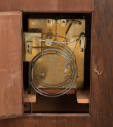 THOMAS GAUNT & Co. of Melbourne, impressive antique English twin train clock in Gothic oak architectural case, late 19th century, bearing brass plaque inscribed "Presented To The Medical Society Of Victoria By A Few Of His Personal Friends, In Memory Of W - 5