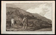 ALASKA & SIBERIA: Two original engraved plates from Anderson's "Cook's Voyages" [1786]: Exact Representation of the INHABITANTS of NORTON SOUND, and of their HABITATIONS, &c." and "A View in the Town of BOLCHERETZK the Capital of KAMTSCHATKA."; both 24 x 