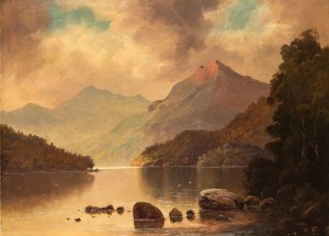 ARTIST UNKNOWN, (mountain and river scene), oil on board, ​​​​​​​55 x 75cm, 76 x 97cm overall