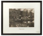 ARTIST UNKNOWN, Fishing on the Yarra (19th century), albumen photograph, 21.5 x 29cm, 38 x 46cm overall.
