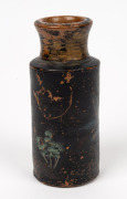 Hand-painted pottery jar with kookaburra decoration, signed on the base "A GIFT FROM MARGARET PRESTON", 16.5cm high - 2