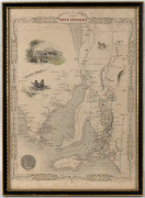 "MAP OF THE TOWN OF SYDNEY, 1836"; together with a map titled "PART OF SOUTH AUSTRALIA", 19th century, (2 items), both framed and glazed, the Sydney example 19 x 40cm, 39 x 59cm overall. - 3
