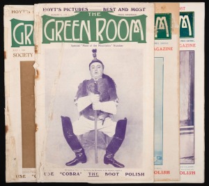 HOYT'S CINEMA & THEATRE: Four issues of 'The Green Room - Moving Picture And Theatre Magazine', comprising January 1920, June 1920, July 1921, and August 1921. (4 items)