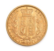 1884 Sovereign, Queen Victoria, Shield reverese, Sydney Mint, EF. - 2