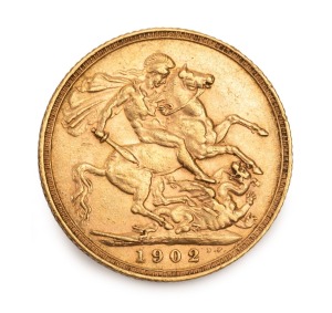 EDWARD VII, 1902 Sovereign, VF.