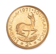 1971 Two Rand gold Springbok Proof.