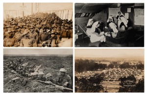 WW1 ANZACS, NURSING, etc.: Group of thirty real photograph postcards, including several featuring studio portraits (one rare portrait of Australian Army Nursing Service women in uniform with slouch hats), views of Broadford and Wallan Light Horse encampme