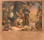 GEORGE BAXTER "News From Home" antique colour lithograph in huon pine frame, ​​​​​​​28 x 30.5cm overall - 2