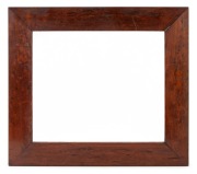 A rare antique Australian burr blackwood veneered frame on cedar, with outward sloping face, Tasmanian origin, mid 19th century, 41 x 46cm overall, internal 31 x 46cm overall.