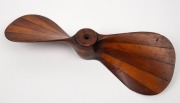 NORTH COAST S.N.Co. LTD. hand-painted signal flag board display, together with a cedar and pine pattern makers boat propeller, (2 items), both with inscriptions. the board 46 x 31cm overall. - 3
