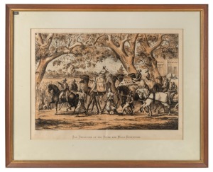 ARTIST UNKNOWN, supplement to the Illustrated Australia News, May 1881, "The Departure of the Burke and Wills Expedition", published by A. H. Massina, Melbourne, sepia tone lithograph, 31 x 46cm, 52 x 64cm.