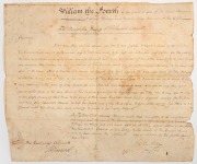 THE STORY OF BENJAMIN BAYLY (1797-1850), First Lieutenant, 21st Regiment of Foot, Van Diemen's Land and resident of "RUNNYMEDE", north of Hobart. A remarkable group of five original vellum documents recording Bayly's service career - 7
