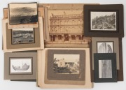 [TASMANIAN INTEREST] Selection of antique albumen photographs, mostly laid down on card, subjects include hydro-electricity construction, large format architectural scene by Beattie of the Imperial Hotel, Bank of Van Dieman's Land by H. H. Baily and view 
