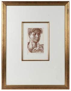DONALD FRIEND (1915-1989), (untitled portrait), lithograph, 43/50, signed lower right "Donald Friend", ​​​​​​​23 x 16cm, 53 x 41cm overall.