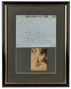 MATTHEW FORTESCUE MORESBY (1828-1918), albumen paper photograph titled "Naomi & Jane Nobbs - Pitcairn Isld." and initialled "M.F.M." in the plate, image 11.5 x 3.5cm, framed overall 43 x 33.5cm.