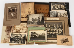 [TASMANIAN INTEREST] Selection of assorted 19th and 20th century photographs and postcards, subjects include Bicheno First Cricket Team, Sandy Bay Soccer Club, early cricket and rowing etc., (qty).