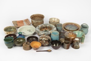 Assorted pottery bowls, vases, jars etc., mixed makers and vintages, (31 items)