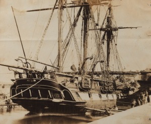 MATTHEW FORTESCUE MORESBY (1828 - 1918), and others. A collection of albumen paper photographs, many with Moresby's signature in the plate, which have been removed from an album associated with HMS "Iris", on which Moresby served as paymaster during the l