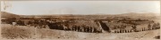 [TASMANIAN INTEREST] Two antique albumen black and white panoramic photographs, one depicting apple orchards and the other of a coastal stud farm with orchards, both mounted on card, ​​​​​​​sheet size 24 x 100cm each - 3