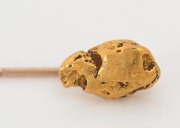 An antique Australian natural gold nugget stickpin, 19th century, 5.5cm high, ​​​​​​​2.5 grams total. - 2