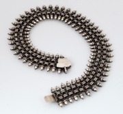 An antique sterling silver collar with acorn decoration, 19th century, ​​​​​​​40cm long, 77 grams. - 3