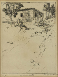 HAROLD HERBERT (1892-1945), ...Monastry, dry point etching, 30/50, signed and titled in the lower margin, 22 x 16cm, 39 x 31cm overall
