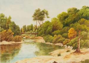 E. BARRETT, Lovers Walk, Warburton, watercolour, signed and titled lower right, 39 x 54cm, 66 x 80cm overall