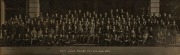 "STAFF, LANES MOTORS PTY. LTD., JUNE, 1924" Panoramic silver gelatin print photograph by T. G. Adamson, 10 x 32cm, laid down on original board mount, 25 x 45cm overall.