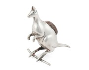 Antique sterling silver kangaroo pin cushion, made in Birmingham, circa 1907, 5cm high.
