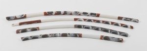 JOANNE SEARLE "Hollow Pipes" group of four ceramic objects, the largest 68cm long