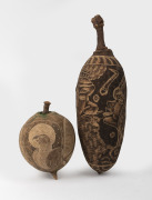 Two Western Australian carved boab nut ornaments, 20th century, 29cm and 14cm high