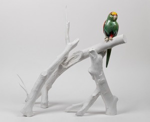 JULIE BARTHOLOMEW, "Paradise Lost 1, 2010", porcelain, decals and glaze, sculpture. With Sabbia Gallery documentation (purchase price $4,400). 40cm high