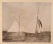 [TASMANIAN INTEREST - SHIPS & YACHTS] Eighteen assorted albumen print photographs, all mounted on cards, some with captions, ranging in size up to large format, the largest sheet size 39 x 31cm, 59 x 52cm overall including mount - 4