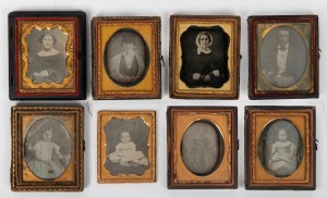 Eight daguerreotype portraits, circa 1850